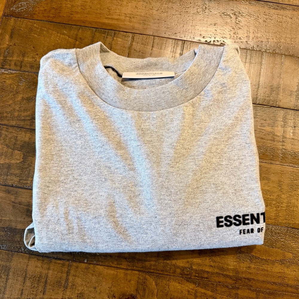 Essentials Light Gray Crewneck Sweater